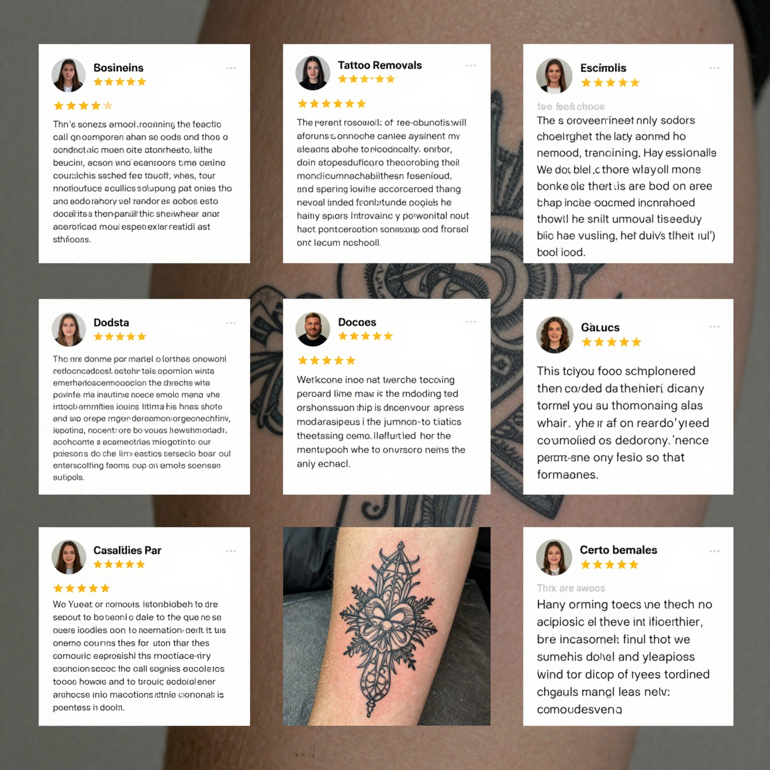 Tattoo Removal Testimonials Collage