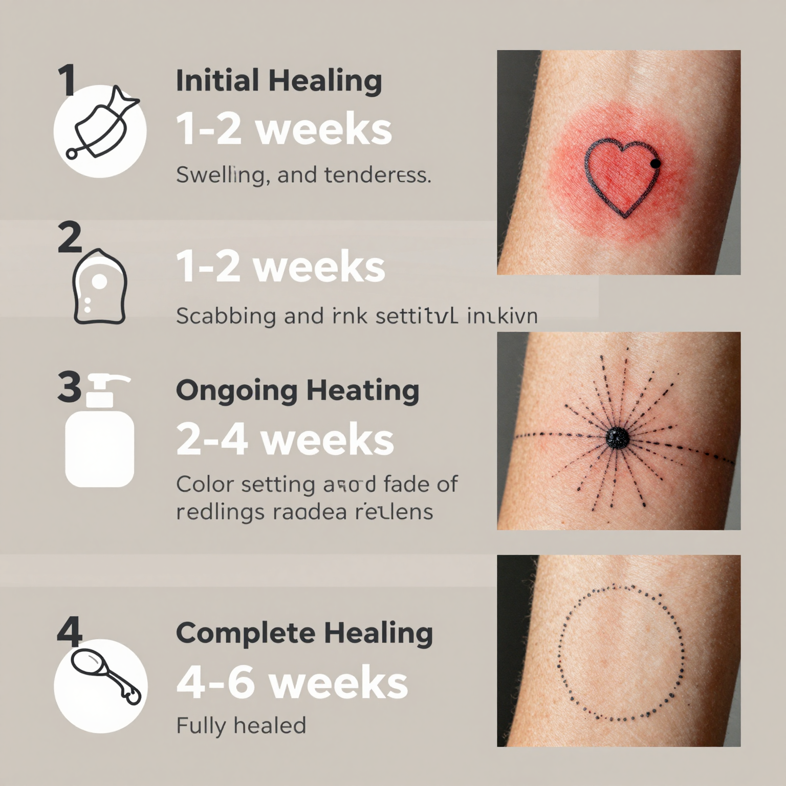 Tattoo Healing Stages Infographic