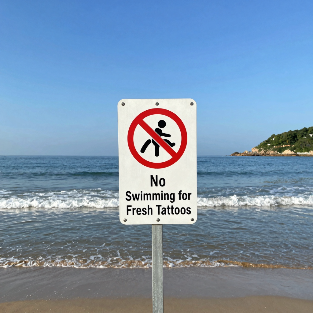Tattoo Aftercare - No Swimming Sign
