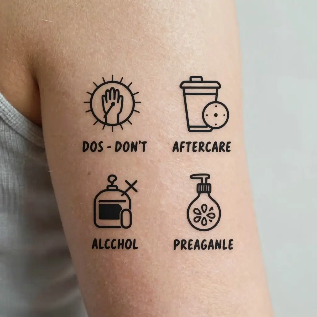 Tattoo aftercare infographic