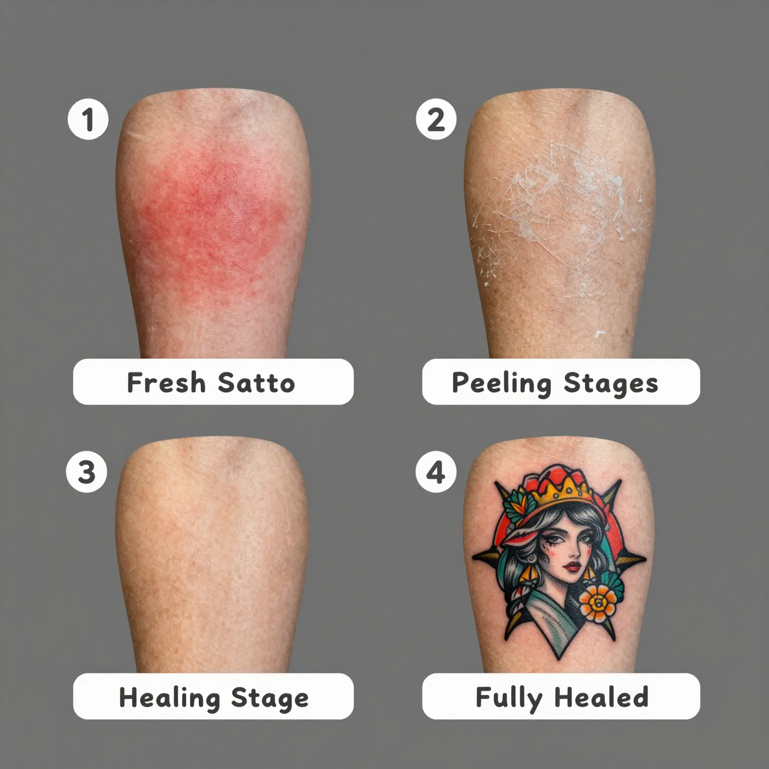 Tattoo Healing Stages