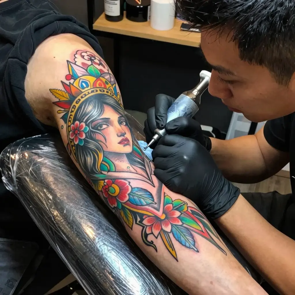 Sleeve Tattoo in Progress